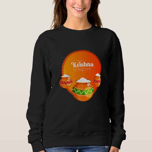 Happy Krishna Janmashtami Sweatshirt (Front)
