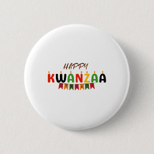Happy Kwanzaa - 7 Principles Of Kwanzaa Tees 6 Cm Round Badge
