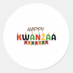 Happy Kwanzaa - 7 Principles Of Kwanzaa Tees Classic Round Sticker