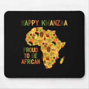 Happy Kwanzaa Africa Map 7 Principles Celebration  Mouse Pad