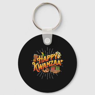 Happy Kwanzaa - African American Heritage Festival Key Ring
