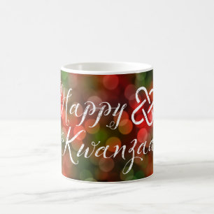 Happy Kwanzaa Bokeh Umoja Lights Coffee Mug
