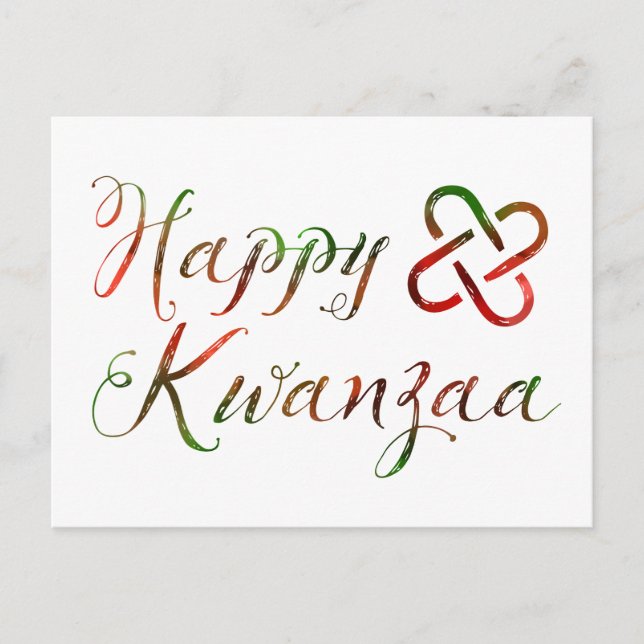 Happy Kwanzaa Bokeh Umoja Postcard (Front)
