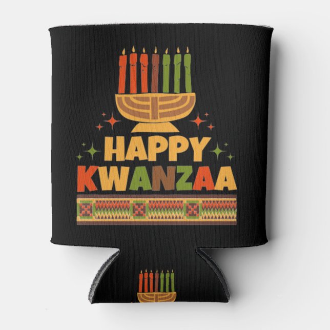 Happy Kwanzaa Can Cooler (Front)