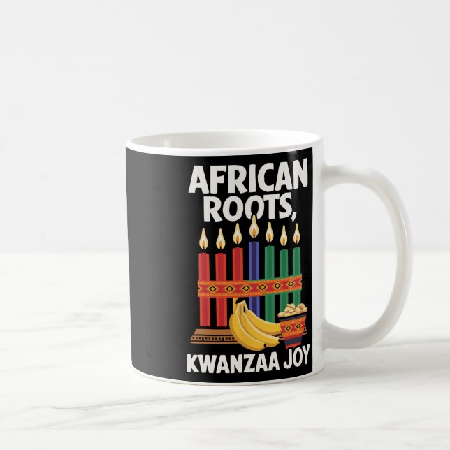 Happy Kwanzaa Candles Africa Holiday African Ameri Coffee Mug (Right)