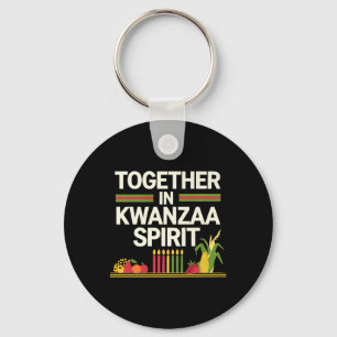 Happy Kwanzaa Candles Africa Holiday African Ameri Key Ring