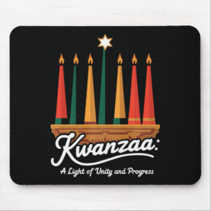 Happy Kwanzaa Candles Africa Holiday African Ameri Mouse Pad