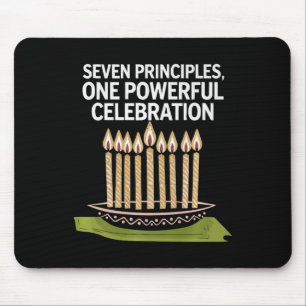 Happy Kwanzaa Candles Africa Holiday African Ameri Mouse Pad