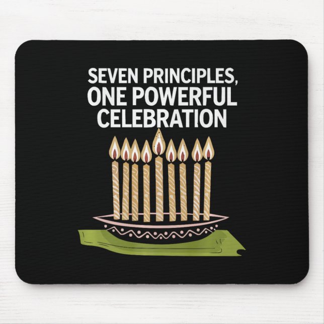 Happy Kwanzaa Candles Africa Holiday African Ameri Mouse Pad (Front)