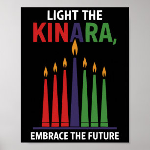 Happy Kwanzaa Candles Africa Holiday African Ameri Poster