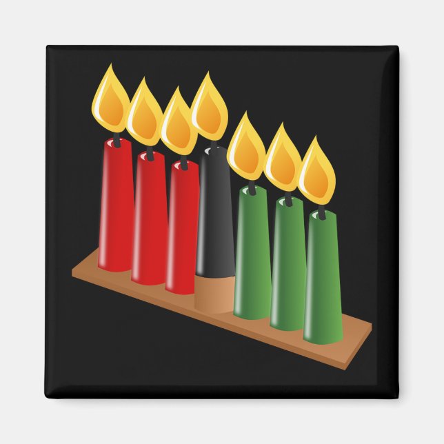 Happy Kwanzaa Candles Magnet (Front)
