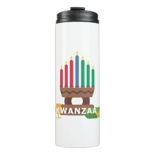 happy kwanzaa candles thermal tumbler