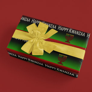 Happy Kwanzaa Candles Wrapping Paper