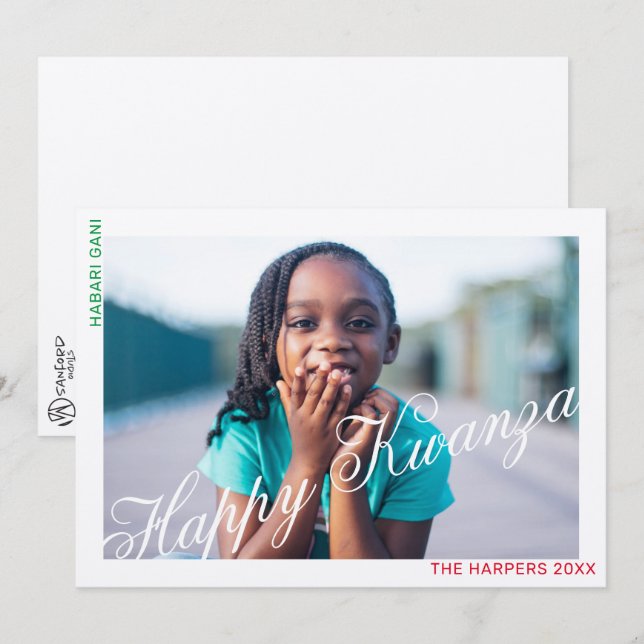 Happy Kwanzaa Card (Front/Back)
