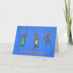 Happy Kwanzaa Card -Women Music Dance