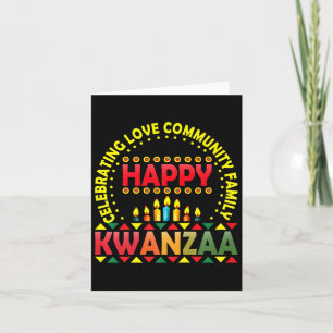 Happy Kwanzaa Celebrating Love Kinara Christmas Af Card