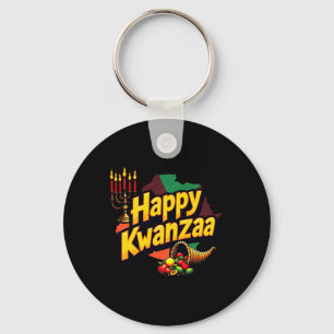 Happy Kwanzaa Christmas Afro-american Happy Kwanza Key Ring