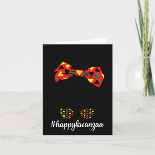 Happy Kwanzaa Christmas Girl Messy Bun Black Women Card