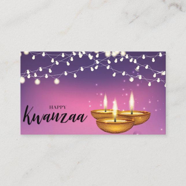 Happy Kwanzaa Enclosure Card (Front)
