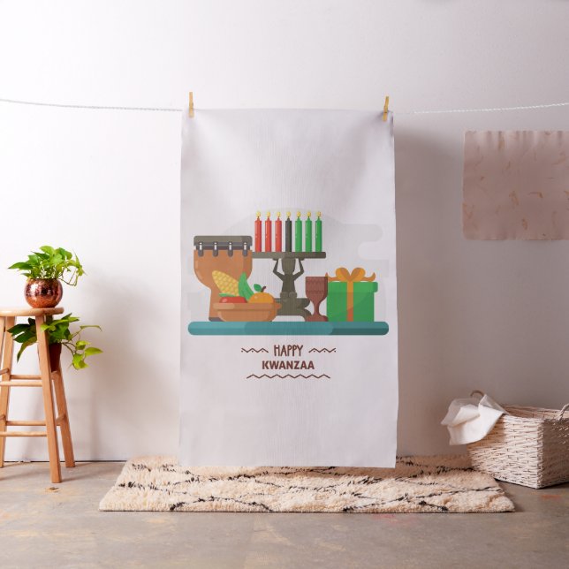 happy kwanzaa gifts fabric (In Situ)