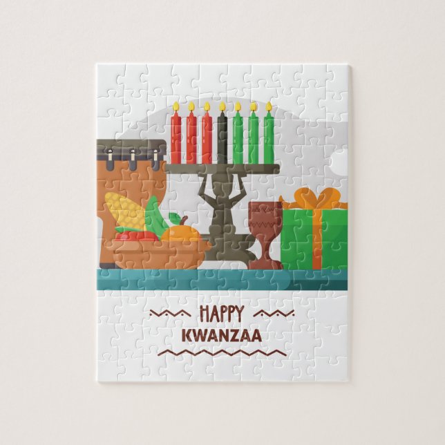 happy kwanzaa gifts jigsaw puzzle (Vertical)
