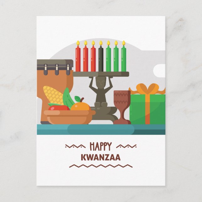 happy kwanzaa gifts postcard (Front)