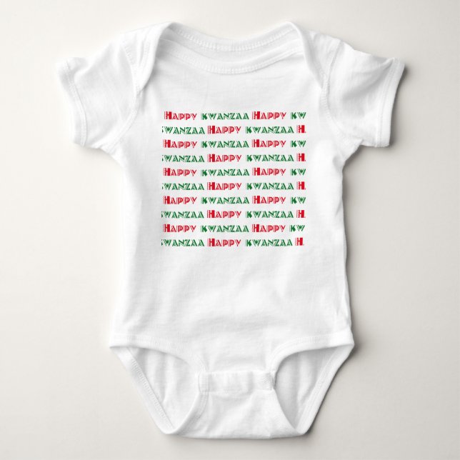 Happy Kwanzaa Greeting 2 Baby Bodysuit (Front)