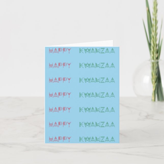 Happy Kwanzaa Greetings Card (Front)