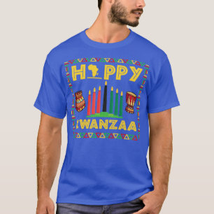 Happy Kwanzaa Kinara Candles Principles African Am T-Shirt