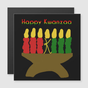 Happy Kwanzaa Kinara Magnetic Invitation