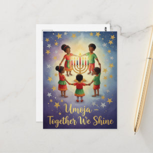 Happy Kwanzaa Kinara Postcard