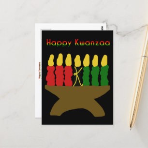 Happy Kwanzaa Kinara Postcard