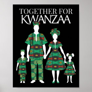 Happy Kwanzaa Kinara-seven Candles Principles Of K Poster