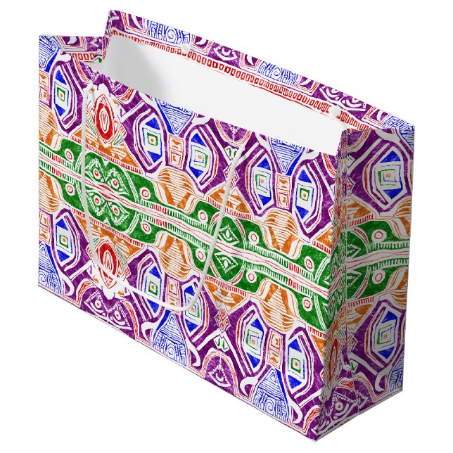 Happy Kwanzaa Large Gift Bag (Front Angled)