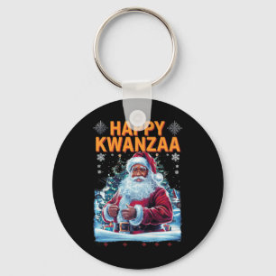 Happy Kwanzaa Merry Christmas African American Hoi Key Ring
