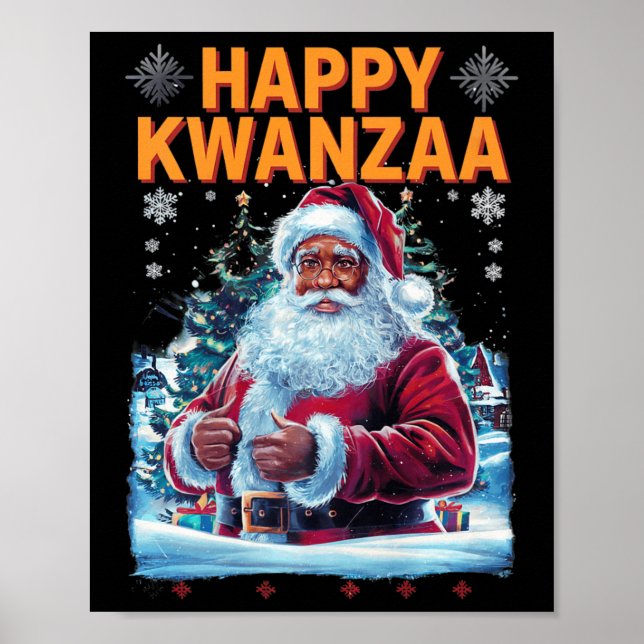 Happy Kwanzaa Merry Christmas African American Hoi Poster (Front)