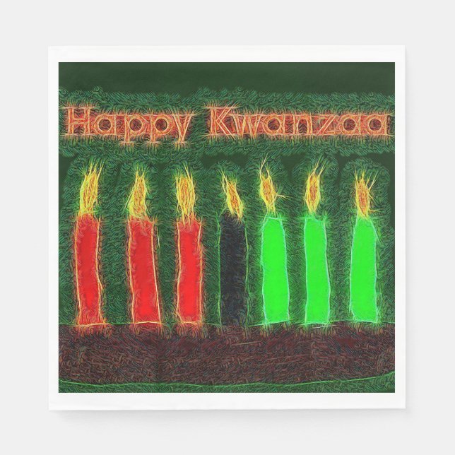 Happy Kwanzaa Napkin (Front)