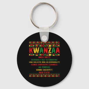 Happy Kwanzaa Pajama Kinara Principles Candles Pan Key Ring