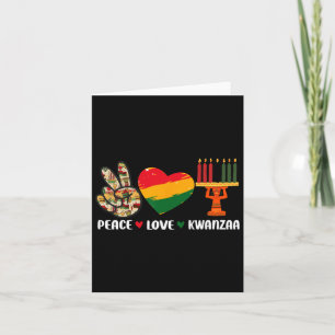Happy Kwanzaa Peace Love Kwanzaa African American Card