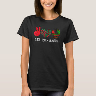 Happy Kwanzaa Peace Love Kwanzaa Black Culture Cel T-Shirt