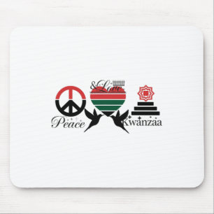Happy Kwanzaa Peace With Love Kwanzaa African Amer Mouse Pad