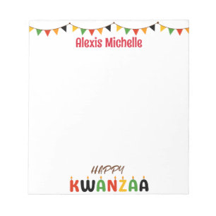 Happy Kwanzaa Personalised Notepad