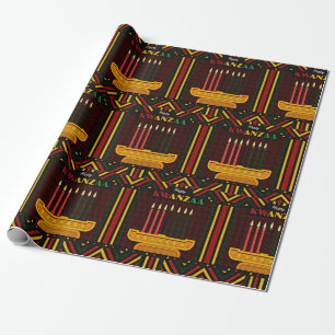 Happy Kwanzaa PopArt Wrapping Paper