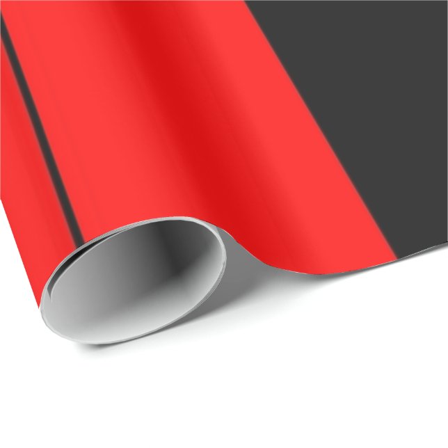 Happy Kwanzaa Red Black Green Stripes Pattern Wrapping Paper (Roll Corner)