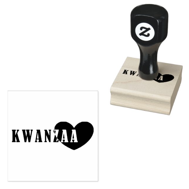 Happy Kwanzaa Rubber Stamp (Stamped)