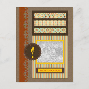 happy kwanzaa (scrapbook) postcard