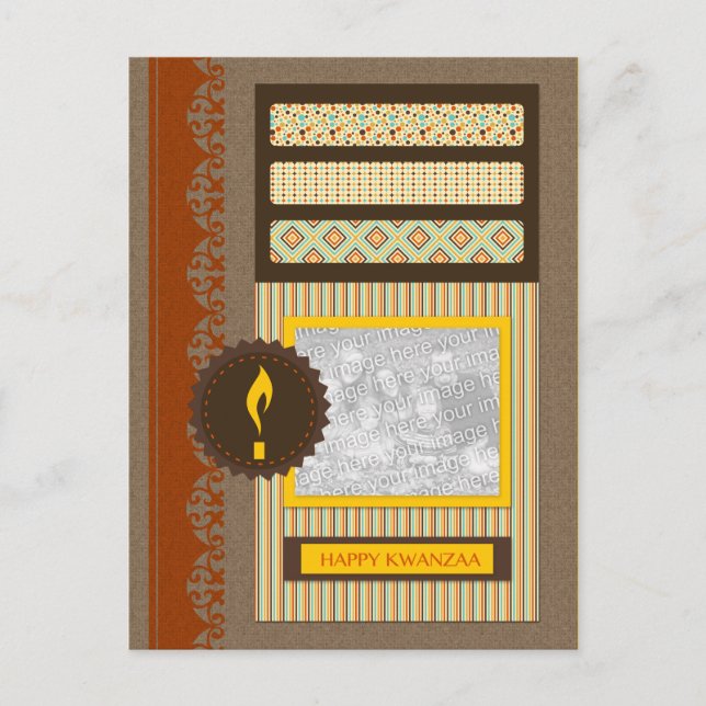 happy kwanzaa (scrapbook) postcard (Front)