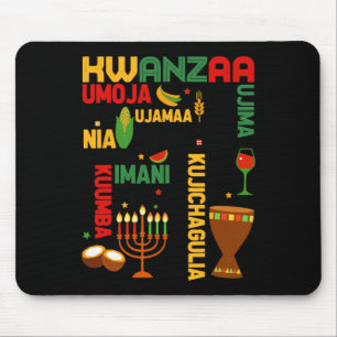 Happy Kwanzaa Seven Principles Men Boys Funny Kwan Mouse Pad