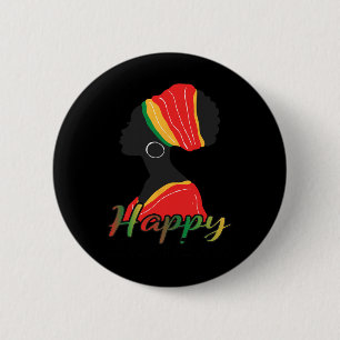 Happy Kwanzaa Seven Principles Of Kwanzaa African  6 Cm Round Badge
