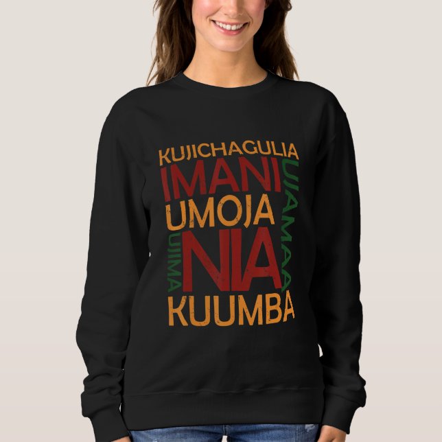 Happy Kwanzaa Seven Principles Of Kwanzaa African  Sweatshirt (Front)